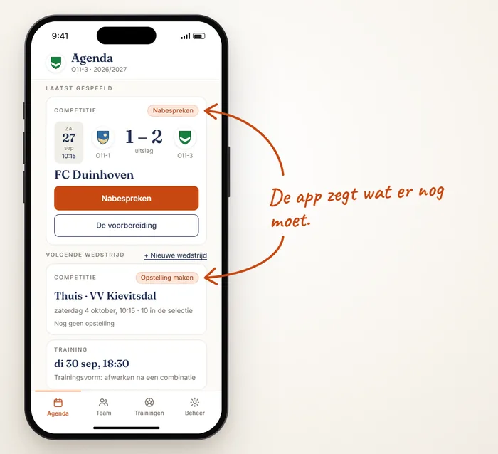 De agenda in Voorzet